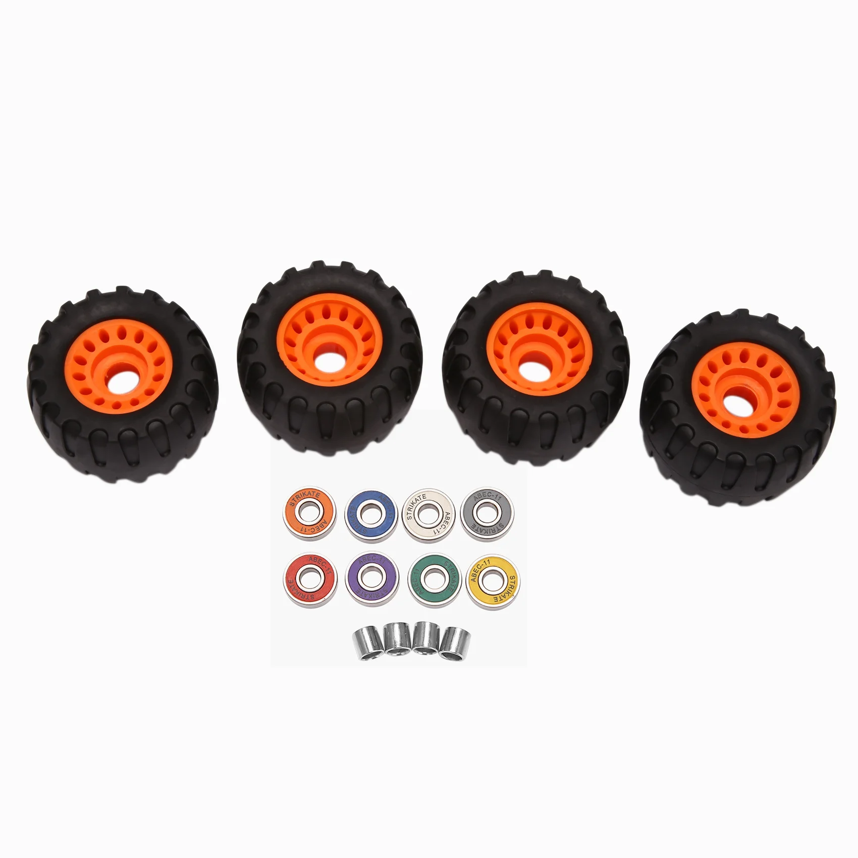 All Terrain Off Road Skateboard Longboard Wheels (Set of 4 Contains Bearing Sleeve)
All Terrain Off Road Skateboard Longboard Wheels (Set of 4 Contains Bearing Sleeve)