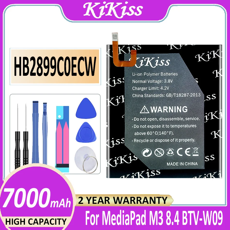 Аккумулятор KiKiss 7000 мАч для Huawei MediaPad M3 8,4 дюйма, BTV-W09 BTV-DL09 HB2899C0ECW, высокое качество
Аккумулятор KiKiss 7000 мАч для Huawei MediaPad M3 8,4 дюйма, BTV-W09 BTV-DL09 HB2899C0ECW, высокое качество