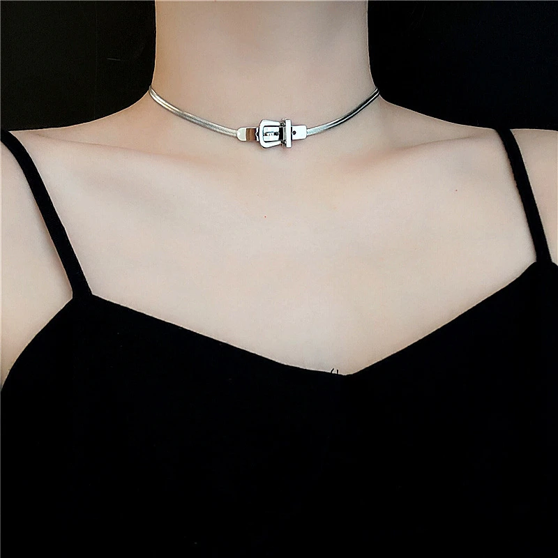 Y2k Stainless Steel Necklace For Women Charms Gothic Accessories Designer Buckle Collar Kpop Stranger Things Adjustable Choker
Y2k Stainless Steel Necklace For Women Charms Gothic Accessories Designer Buckle Collar Kpop Stranger Things Adjustable Choker