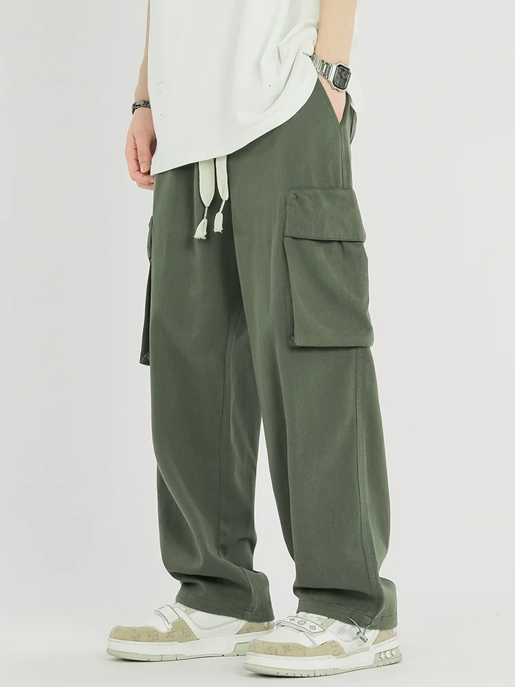 Spring Summer Multi-Pockets Men's Sweatpants Straight Cargo Pants Adjustable Wide Leg Baggy Joggers Cotton Casual Work Trousers
Spring Summer Multi-Pockets Men's Sweatpants Straight Cargo Pants Adjustable Wide Leg Baggy Joggers Cotton Casual Work Trousers