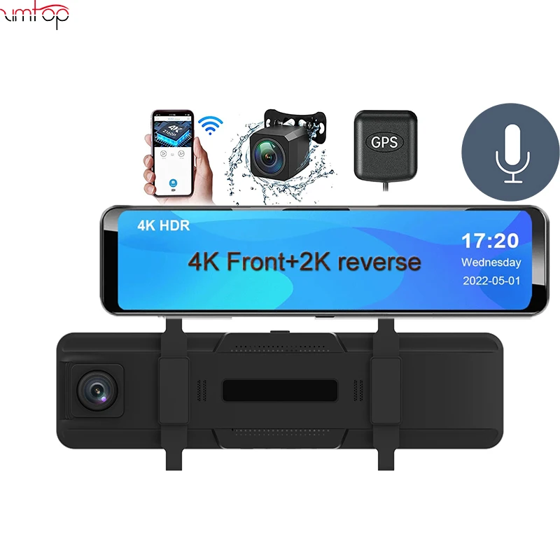 Автомобильный видеорегистратор 4K + 2K, WIFI, зеркало заднего вида, DVR, GPS, 2160P, видеорегистратор, Автомобильный регистратор с функцией ночного видения, задний 1440p
Автомобильный видеорегистратор 4K + 2K, WIFI, зеркало заднего вида, DVR, GPS, 2160P, видеорегистратор, Автомобильный регистратор с функцией ночного видения, задний 1440p