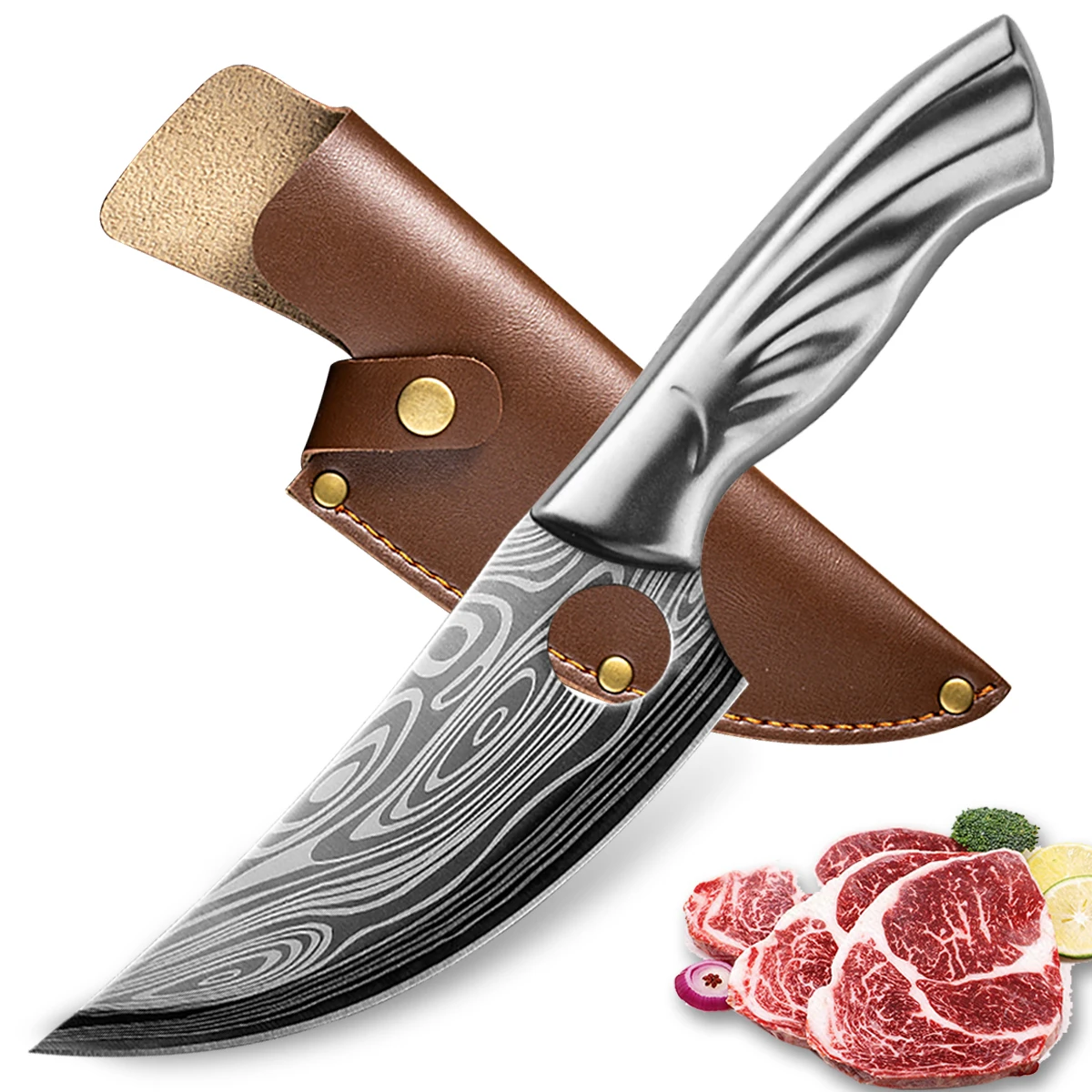 5.5inch Boning Knife Damascus Laser Pattern Kitchen Knife Stainless Steel Meat Fish Fruit Slice Hunting Knives Butcher Knife
5.5inch Boning Knife Damascus Laser Pattern Kitchen Knife Stainless Steel Meat Fish Fruit Slice Hunting Knives Butcher Knife