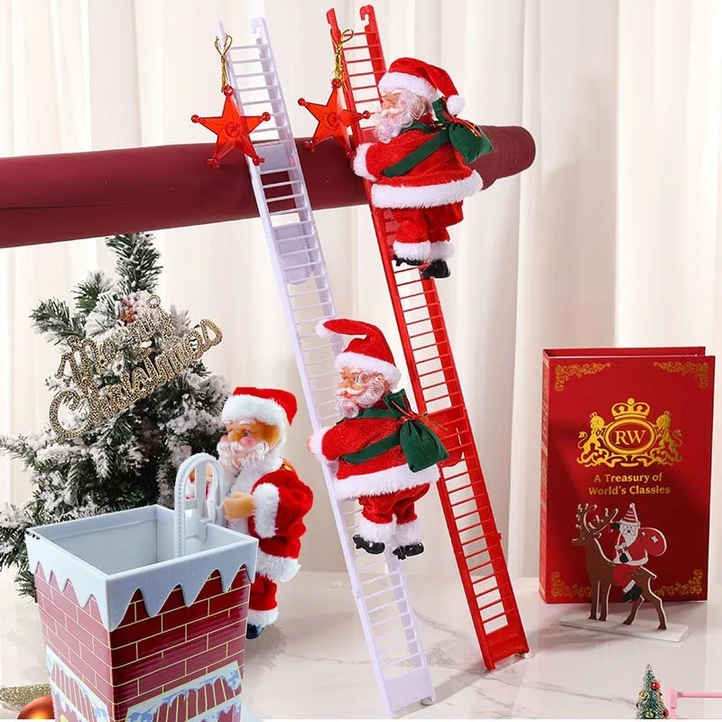 Christmas Noel Decoration Toy Electric Santa Claus Climbing Ladder Plush Doll Music Xmas Christmas Tree Hanging Decor Kids Gift
Christmas Noel Decoration Toy Electric Santa Claus Climbing Ladder Plush Doll Music Xmas Christmas Tree Hanging Decor Kids Gift