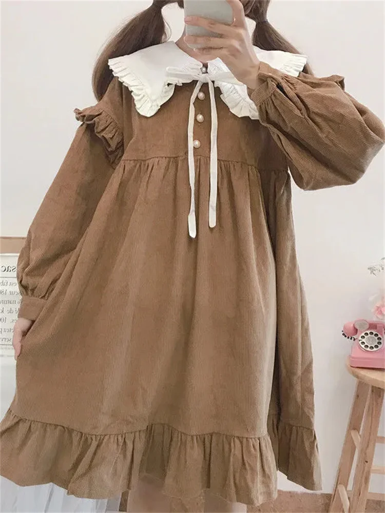 Y2k Dress Women Clothes Aesthetic Lolita Cosplay Ruffles Dress Autumn Long Sleeve Alice Princess Brown Fairy Core Grunge Clothes
Y2k Dress Women Clothes Aesthetic Lolita Cosplay Ruffles Dress Autumn Long Sleeve Alice Princess Brown Fairy Core Grunge Clothes