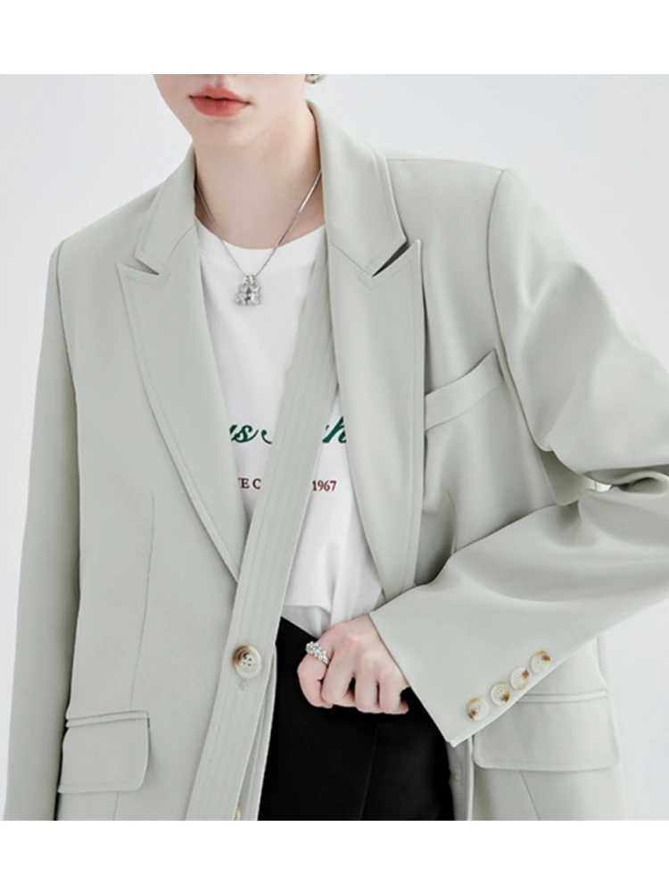 Single-breasted Ladies Suit Spring And Autumn New Simple Style Korean Version Niche Design Small Suit Long-sleeved Jacket Female
Single-breasted Ladies Suit Spring And Autumn New Simple Style Korean Version Niche Design Small Suit Long-sleeved Jacket Female