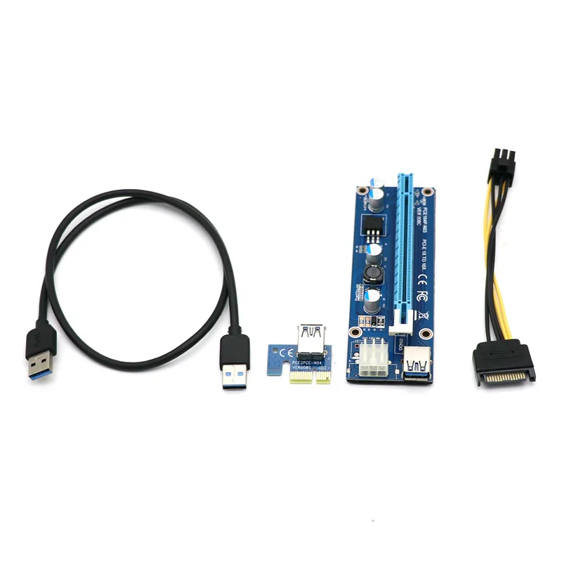 PCI Express 1X 16X VER 006C 008C 008S Riser For Video Card Extender USB 3.0 Molex to Sata Power Cable
PCI Express 1X 16X VER 006C 008C 008S Riser For Video Card Extender USB 3.0 Molex to Sata Power Cable