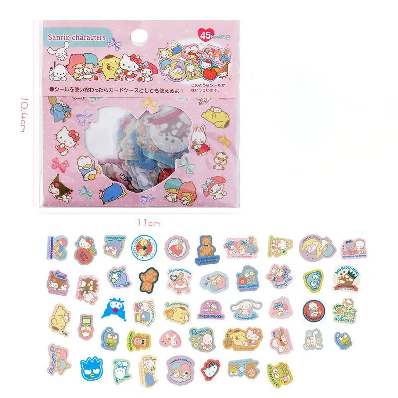Kawaii Sanrio Bronzing Stickers Kuromi MyMelody Kitty Cartoon Waterproof Hand Account Diy Decorative Stickers Gifts for Girls
Kawaii Sanrio Bronzing Stickers Kuromi MyMelody Kitty Cartoon Waterproof Hand Account Diy Decorative Stickers Gifts for Girls