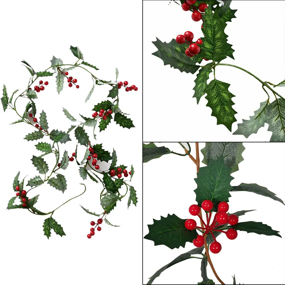Christmas Garland Lighting Strings Artificial Red Berry Holly Leaves Ivy Vine For Xmas Tree Party Home Navidad Decoration
Christmas Garland Lighting Strings Artificial Red Berry Holly Leaves Ivy Vine For Xmas Tree Party Home Navidad Decoration