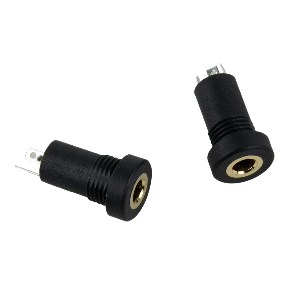Brand New Audio Jacks 3.5MM Black Chassis Gold Over Nickel Jacks Mount Panel Plastic Socket Solde Stereo 2 Pcs
Brand New Audio Jacks 3.5MM Black Chassis Gold Over Nickel Jacks Mount Panel Plastic Socket Solde Stereo 2 Pcs