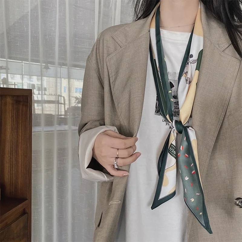 Women Widened Long Ribbon 13*140cm Silk Scarves Double-sided Printing Beveled Silk Scarf Fashion Decorative Small Silk Scarves
Women Widened Long Ribbon 13*140cm Silk Scarves Double-sided Printing Beveled Silk Scarf Fashion Decorative Small Silk Scarves