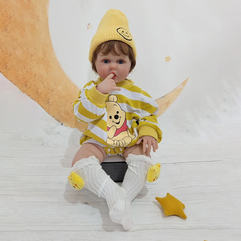 Reborn Doll 24 inch bebe reborn de silicone sólido molinho בובות לילדות 3D Skin Visible Veins Free Shipping Cute Toy
Reborn Doll 24 inch bebe reborn de silicone sólido molinho בובות לילדות 3D Skin Visible Veins Free Shipping Cute Toy