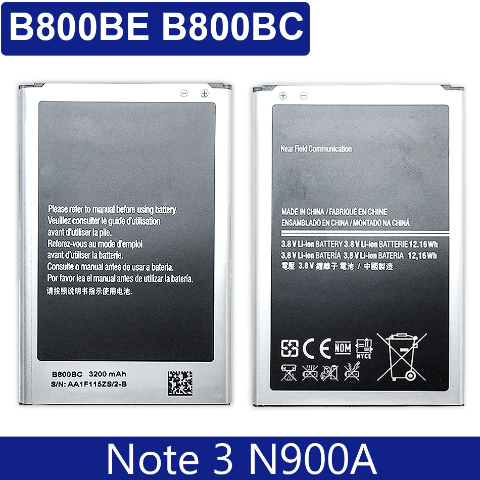 

For Samsung Galaxy Note 3 N900 N9006 N9005 N9000 N900A N900T N900P 3200mAh B800BE B800BC New Battery + Track Code