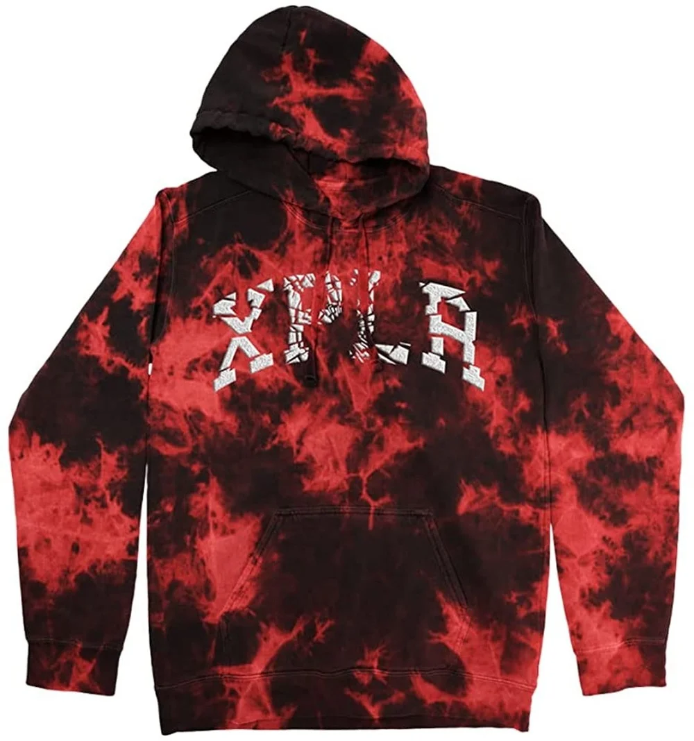 XPLR осколкивающий Красный Галстук окрашенный Sam и Colby Merch пуловер толстовки