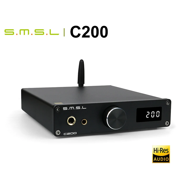 

SMSL C200 аудио декодер высокого разрешения USB DAC усилитель для наушников ES9038Q2M OPA1612A * 4 чипы Bluetooth 5,0 TRS 4,4/6,35 мм выход для PS4 PS5