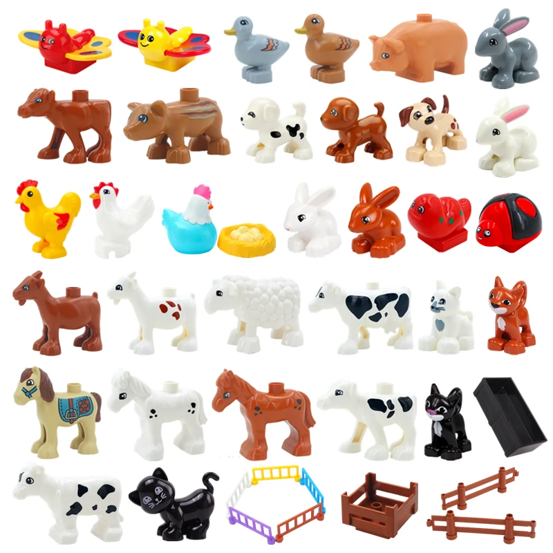 Big Size Building Blocks Compatible Large Figure Bricks Farm Ranch Animals Pet Pony Dog Children Kids Assemble Educational Toys
Big Size Building Blocks Compatible Large Figure Bricks Farm Ranch Animals Pet Pony Dog Children Kids Assemble Educational Toys