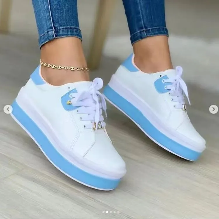 Casual Sneakers Women's 2022 Fashion Plus Size 43 Ladies Casual Vulcanized Shoes Lace Up Thick Sole Sneakers Women's Shoes
Casual Sneakers Women's 2022 Fashion Plus Size 43 Ladies Casual Vulcanized Shoes Lace Up Thick Sole Sneakers Women's Shoes