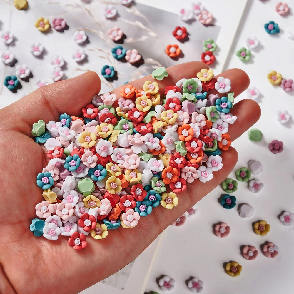 100pcs/Bag 8MM 3D Resin Five Petals Flowers Nail Art Decorations Ceramic Flower Nail Design Handmade Ceramic Charm Accessories
100pcs/Bag 8MM 3D Resin Five Petals Flowers Nail Art Decorations Ceramic Flower Nail Design Handmade Ceramic Charm Accessories