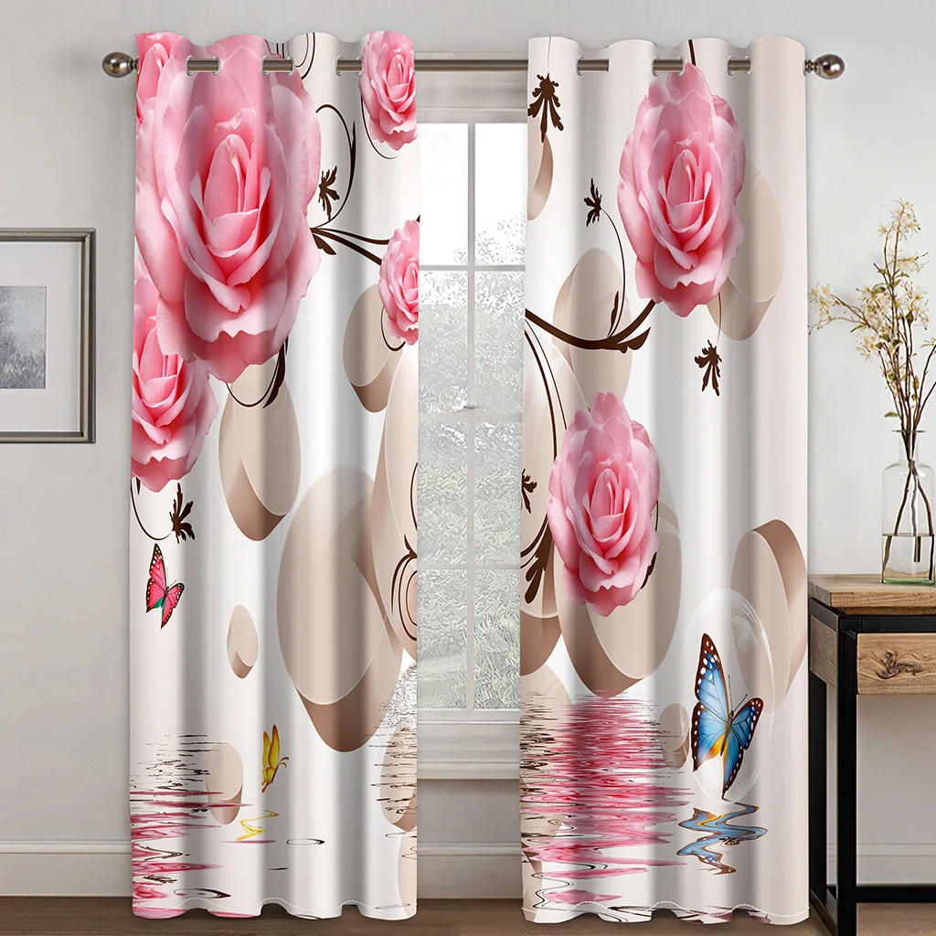 Customized 3D Pink Pink Roses with Butterflies Curtain Kit, Suitable for Home Curtains In The Living Room and Bedroom for Adult
Customized 3D Pink Pink Roses with Butterflies Curtain Kit, Suitable for Home Curtains In The Living Room and Bedroom for Adult