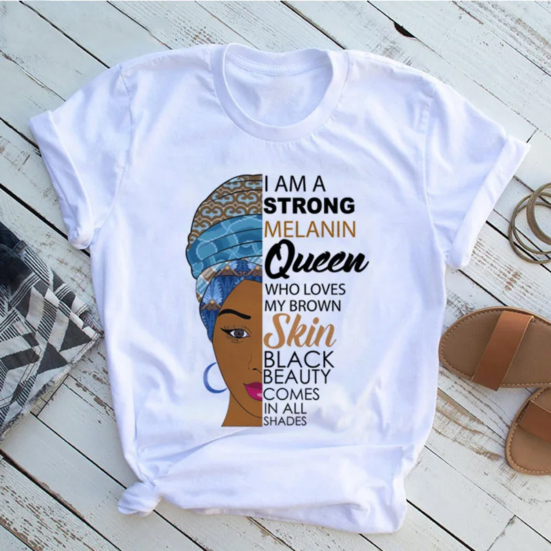 I Am A Strong Melanin Queen T-shirt Ladies Clothes African Black Girl History Month Female Tshirt Melanin T Shirt Woman Harajuku
I Am A Strong Melanin Queen T-shirt Ladies Clothes African Black Girl History Month Female Tshirt Melanin T Shirt Woman Harajuku