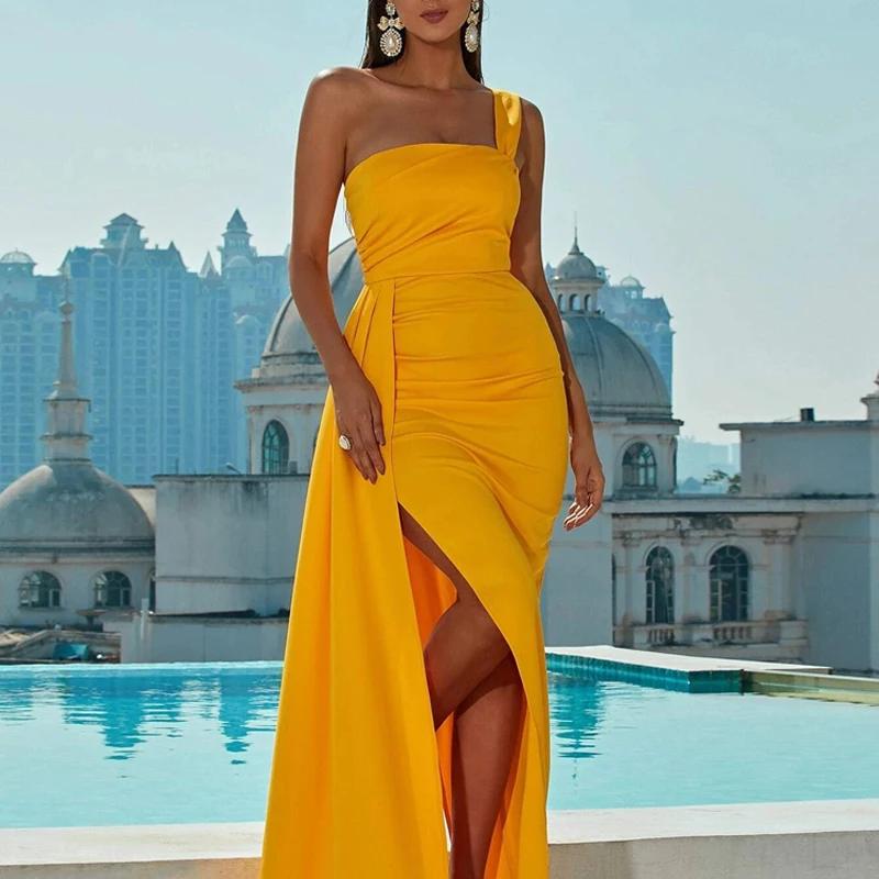 Yellow Long Evening Dresses For Women 2022 Robe Sexy Slit Prom Gowns Blue Elegant Pleat Wedding Party Guest Dress Robes De Bal
Yellow Long Evening Dresses For Women 2022 Robe Sexy Slit Prom Gowns Blue Elegant Pleat Wedding Party Guest Dress Robes De Bal
