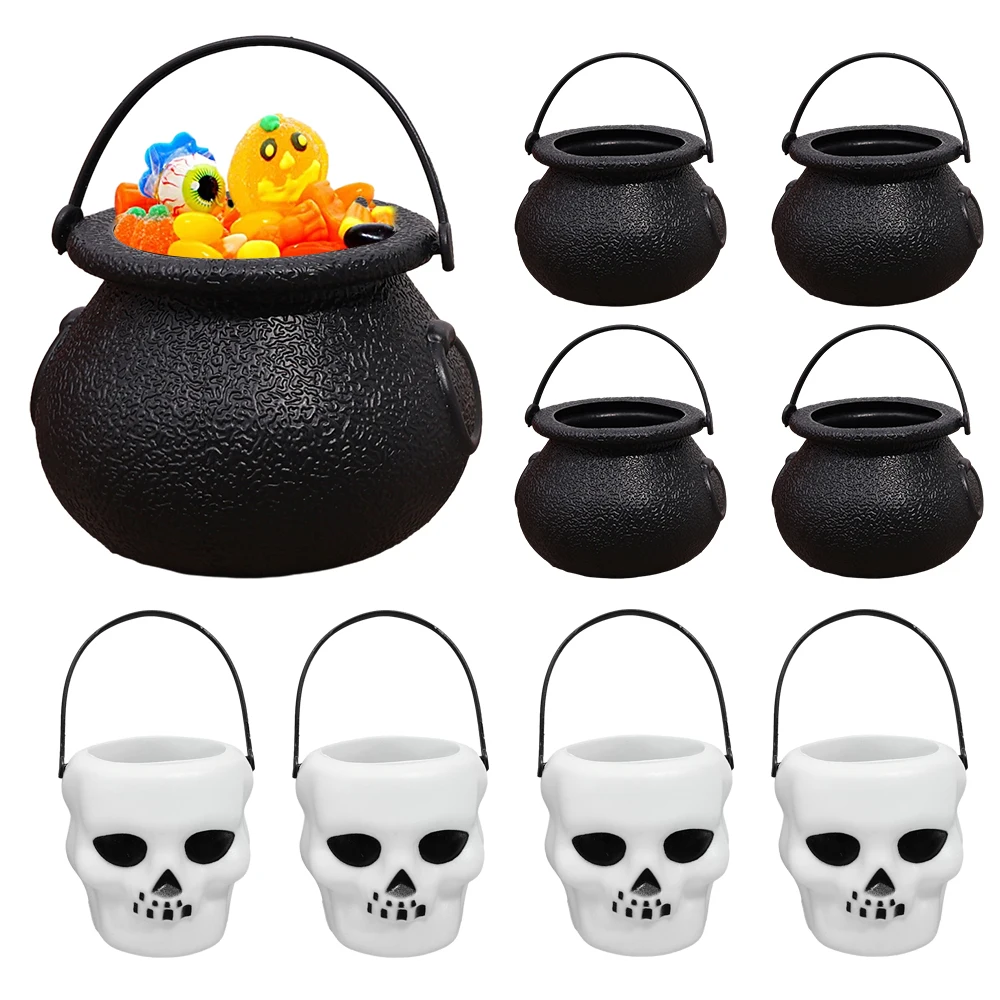 1/6pcs Mini Halloween Candy Bucket Witch Skeleton Cauldron Holder Jar Trick or Treat Halloween Party Decoration Props Kids Toy
1/6pcs Mini Halloween Candy Bucket Witch Skeleton Cauldron Holder Jar Trick or Treat Halloween Party Decoration Props Kids Toy