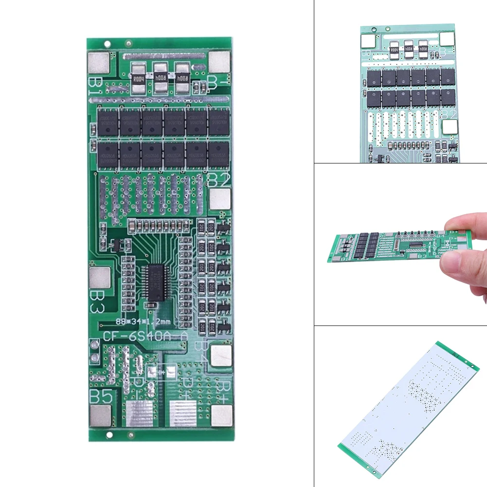 24V 6S 40A Li-ion Lithium Battery Charger Protection Board Solar Lighting BMS PCB With Balance Power Tool Enhance Balance
24V 6S 40A Li-ion Lithium Battery Charger Protection Board Solar Lighting BMS PCB With Balance Power Tool Enhance Balance
