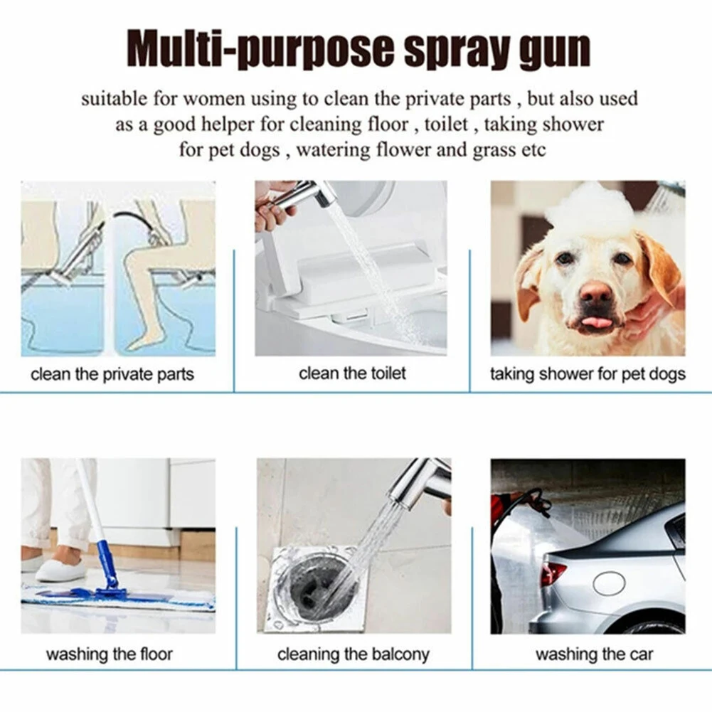 Hand Held Douche Spray Set ABS Hygienic Toilet Shower Head Hose Bidet Bracket Bathroom Shower Head Hose Self Cleaning
Hand Held Douche Spray Set ABS Hygienic Toilet Shower Head Hose Bidet Bracket Bathroom Shower Head Hose Self Cleaning