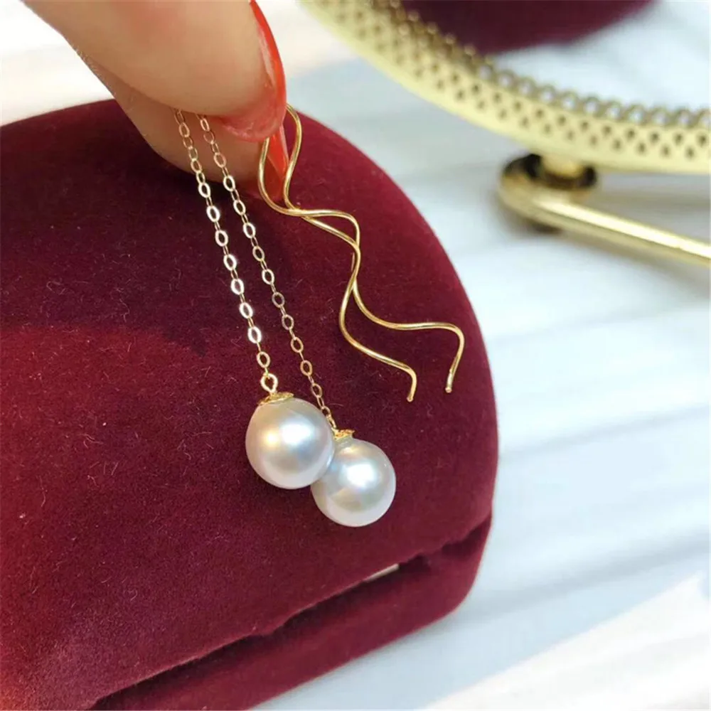 DIY Pearl Accessories S925 Silver Natural Pearl Ear Hook Earrings with Hollow Screw Fit 8-10mm Round Beads
DIY Pearl Accessories S925 Silver Natural Pearl Ear Hook Earrings with Hollow Screw Fit 8-10mm Round Beads