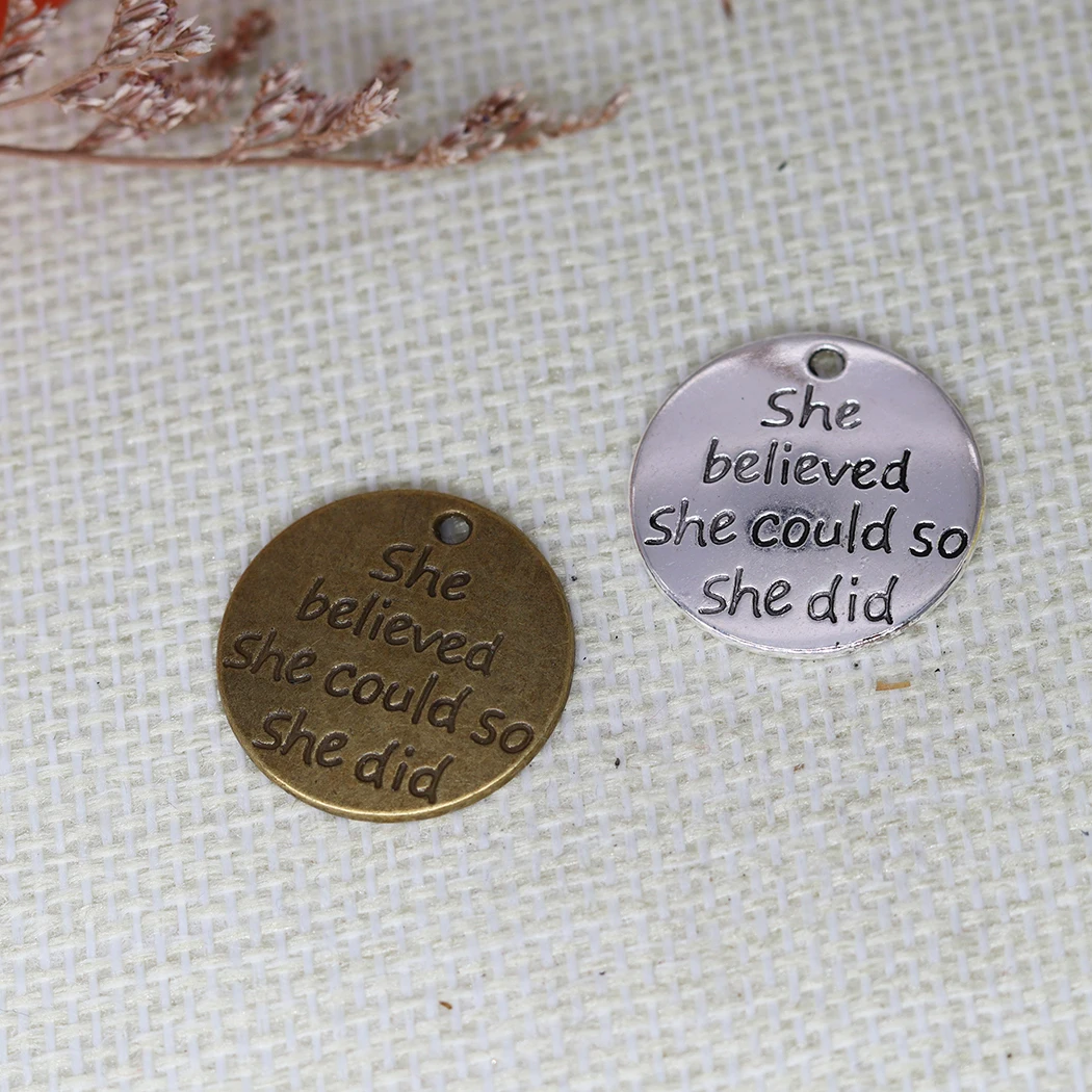 10pcs She Believed She Could Words Charms Round Inspiring Beads for Body Jewelryor Key Chains Phone Charm Making Accessories22mm
10pcs She Believed She Could Words Charms Round Inspiring Beads for Body Jewelryor Key Chains Phone Charm Making Accessories22mm