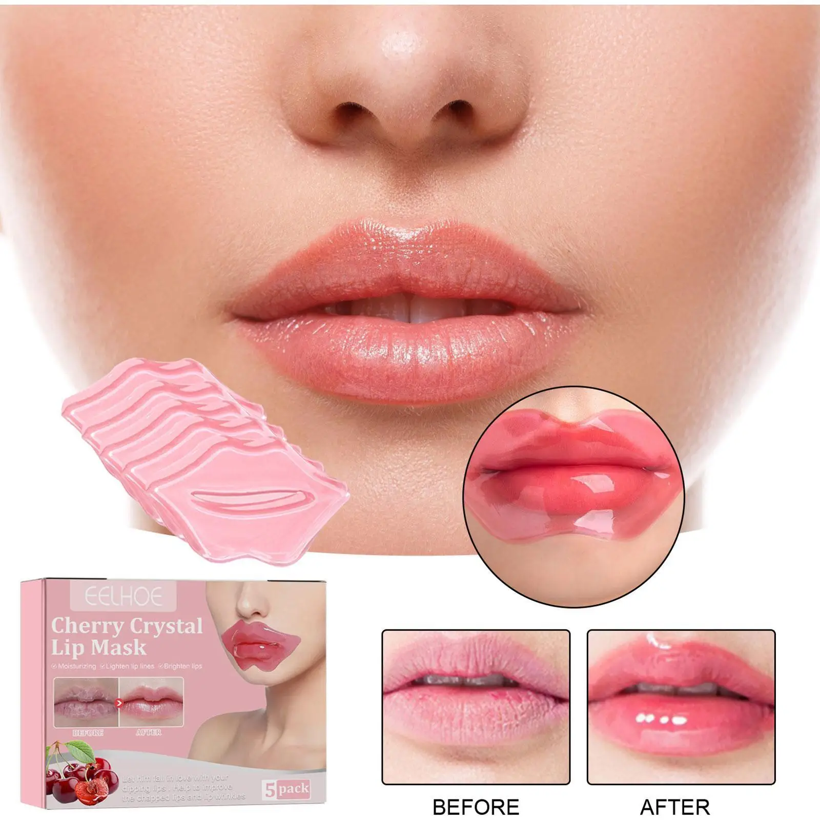 5 Pack Crystal Collagen Lip Mask Hydrating Moisturizing Enhancer Care Essence Lip Patches Masks Pads Cosmetics Gel Patch Li I2G8
5 Pack Crystal Collagen Lip Mask Hydrating Moisturizing Enhancer Care Essence Lip Patches Masks Pads Cosmetics Gel Patch Li I2G8