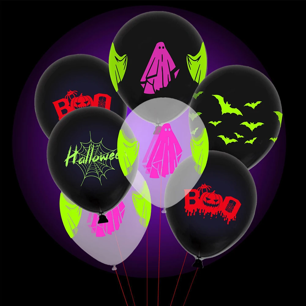 12inch Halloween Fluorescent Color Latex Balloon Bat Ghost BOO Print Neon Balloon UV Glow Globos Halloween Party Decoration
12inch Halloween Fluorescent Color Latex Balloon Bat Ghost BOO Print Neon Balloon UV Glow Globos Halloween Party Decoration