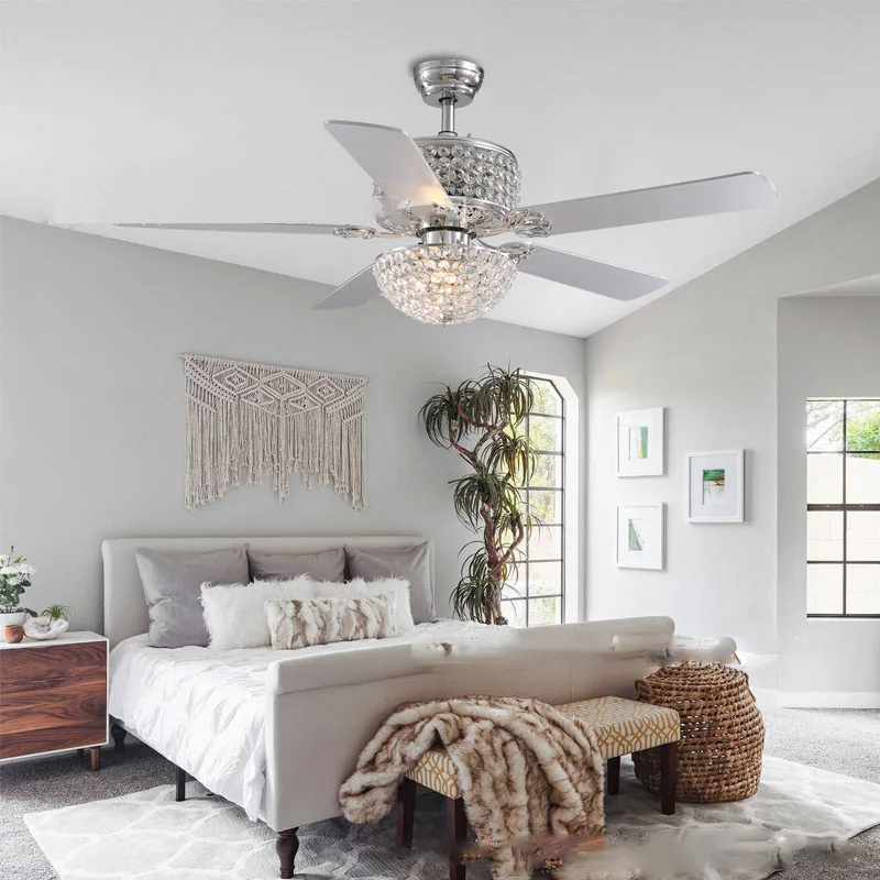 Modern Art Pendant Led Ceiling Fans With Lighting Lamp Luxury Crystal 110V 220V E12 E14 Crystal Remote Control Decor Silver 
Modern Art Pendant Led Ceiling Fans With Lighting Lamp Luxury Crystal 110V 220V E12 E14 Crystal Remote Control Decor Silver