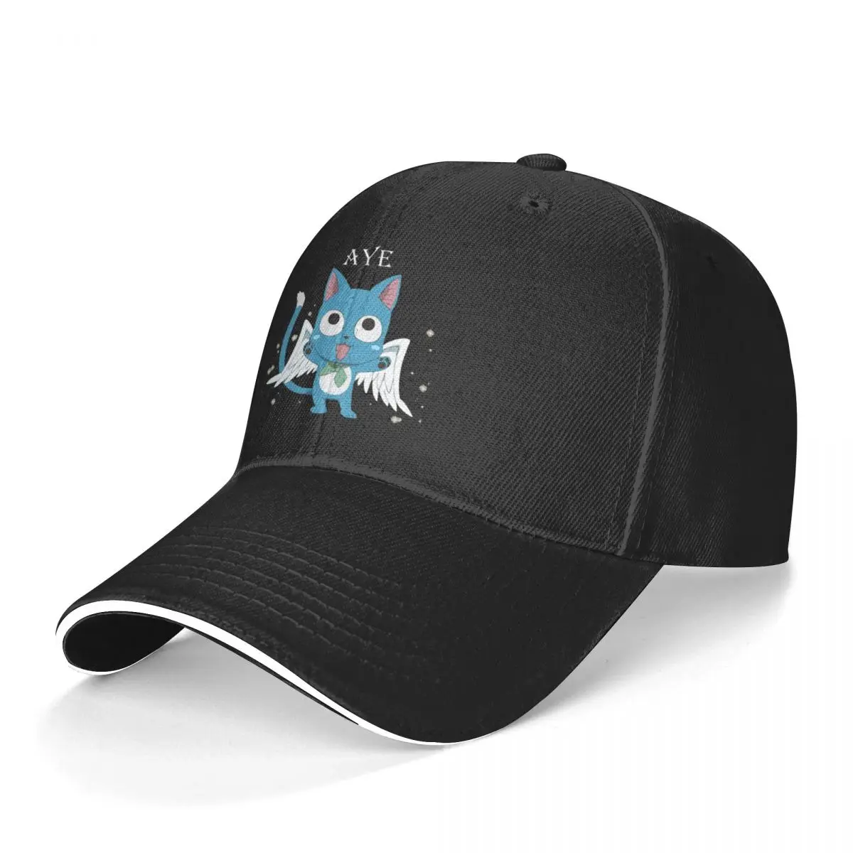 

Fairy Tail Baseball Cap Happy Fairy Tail Cat Street Style Men Trucker Hat Print Kpop Snapback Cap Gift Idea