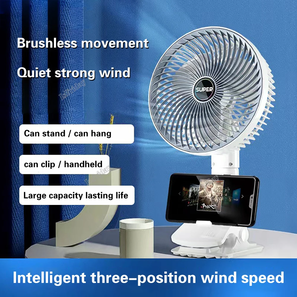 Portable Fan USB Rechargeable 3-gears Wireless Electric Fan Hand Fan Clip Circulator Cooling Fan for Home Camping Desktop Office
Portable Fan USB Rechargeable 3-gears Wireless Electric Fan Hand Fan Clip Circulator Cooling Fan for Home Camping Desktop Office