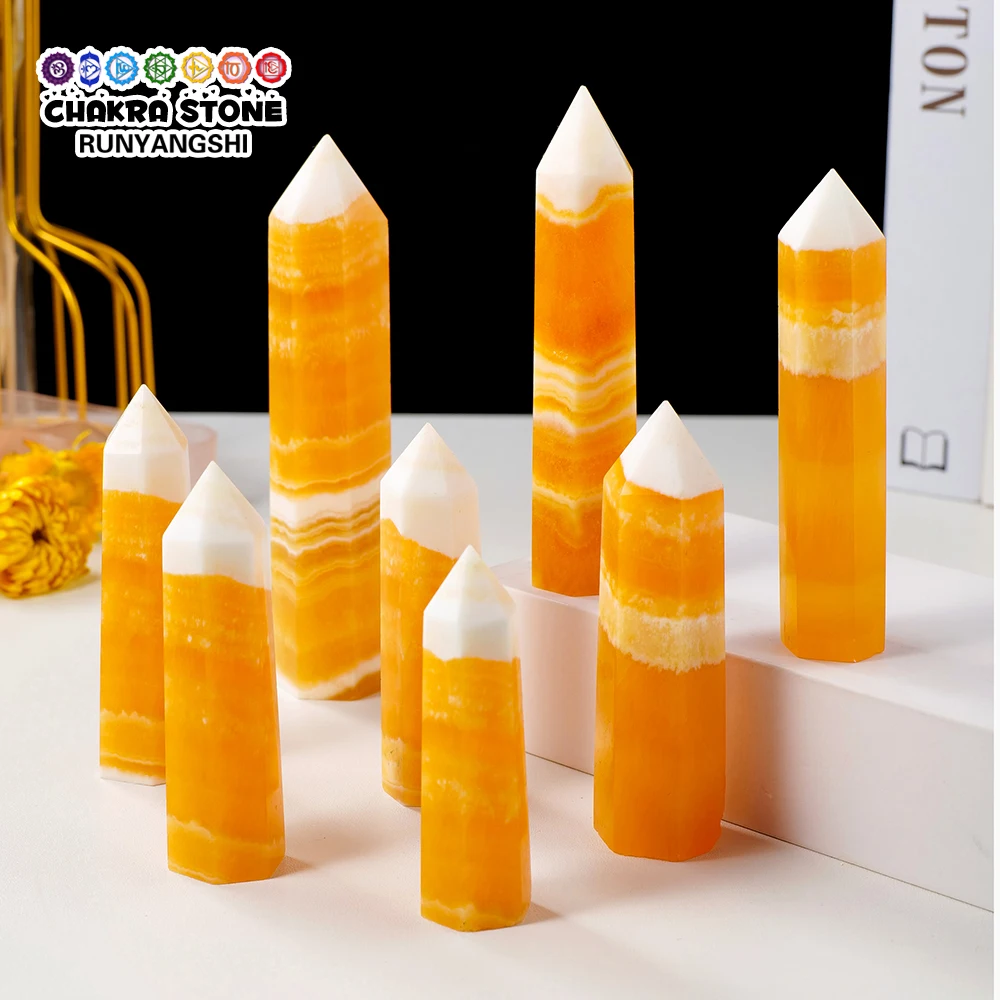 Natural Crystal Yellow Calcite Point Tower Hexagonal Prism Magic Wand Crafts Healing Honey Calcite Desktop Decoration 1pc
Natural Crystal Yellow Calcite Point Tower Hexagonal Prism Magic Wand Crafts Healing Honey Calcite Desktop Decoration 1pc