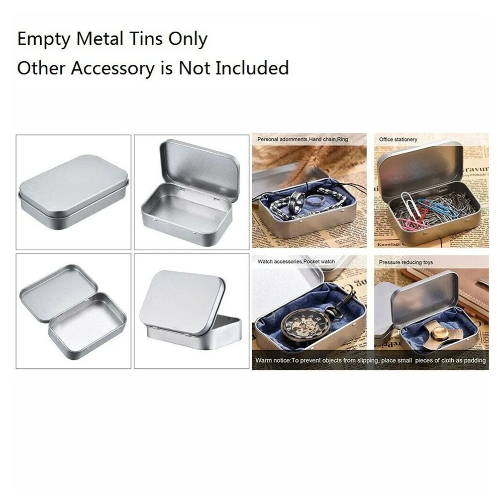 Empty Case Metal Tins Storage Box Silver Small 6Pcs/set 8*6*1.8cm Coin Candy Home Household Iron Jewelry Container
Empty Case Metal Tins Storage Box Silver Small 6Pcs/set 8*6*1.8cm Coin Candy Home Household Iron Jewelry Container