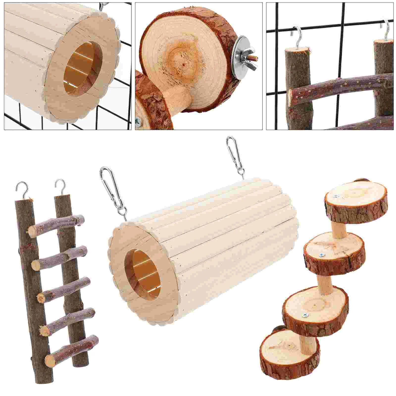 3 PCS/Set Hamster Wooden Tunnel Ladder Hamster Chinchilla Hideout Tube
3 PCS/Set Hamster Wooden Tunnel Ladder Hamster Chinchilla Hideout Tube