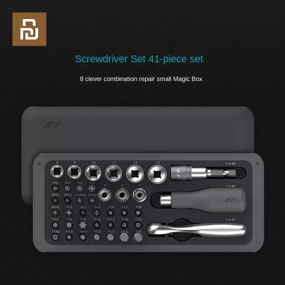 NEW2023 JIMI 41 IN 1 Screwdriver Set S2 Bits Ratchet Wrench Kit Hand Tools DIY Household Repair Tool Home Appliances
NEW2023 JIMI 41 IN 1 Screwdriver Set S2 Bits Ratchet Wrench Kit Hand Tools DIY Household Repair Tool Home Appliances