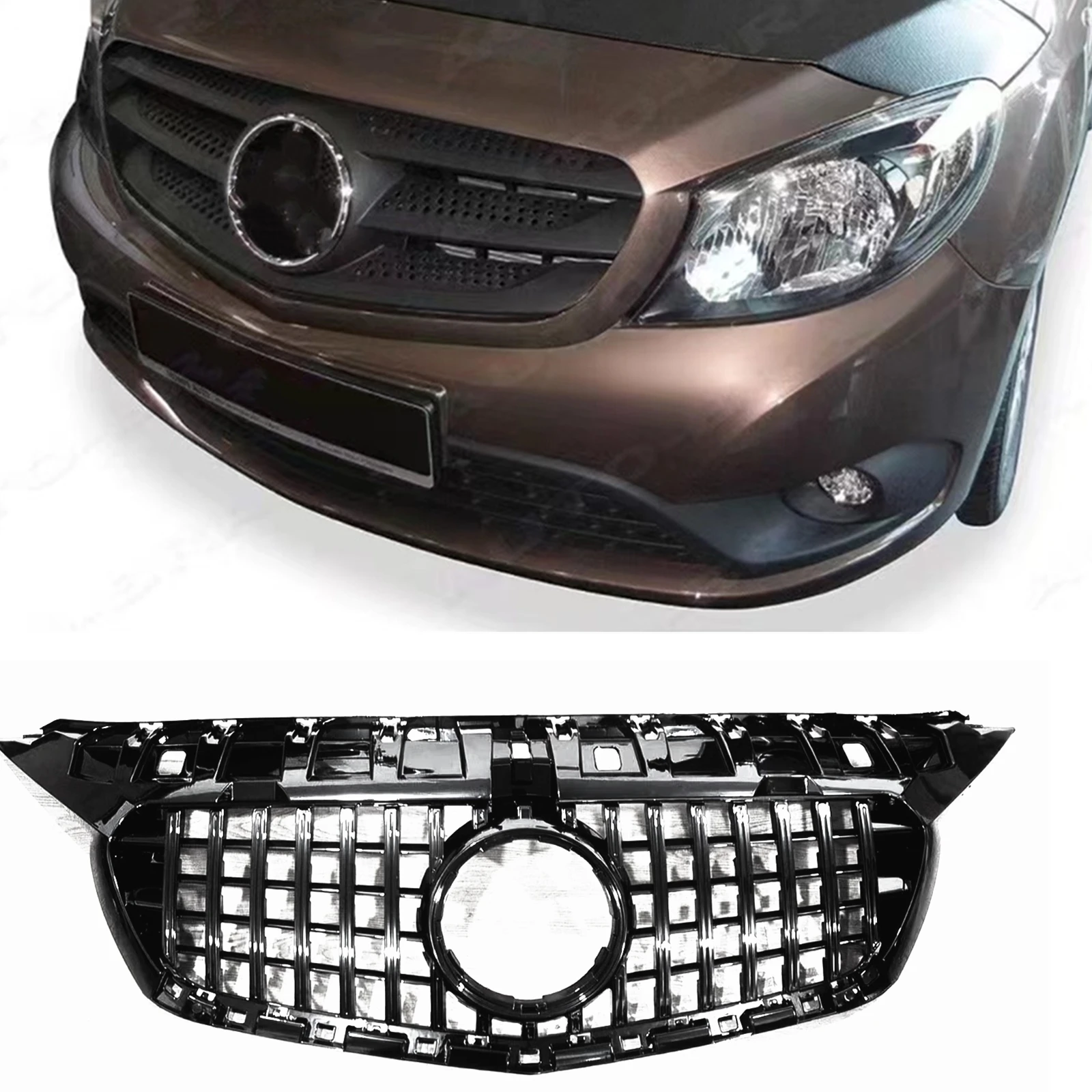Передняя решетка автомобиля верхний бампер сетка капота для Mercedes Benz Citan W415 2013-2021
