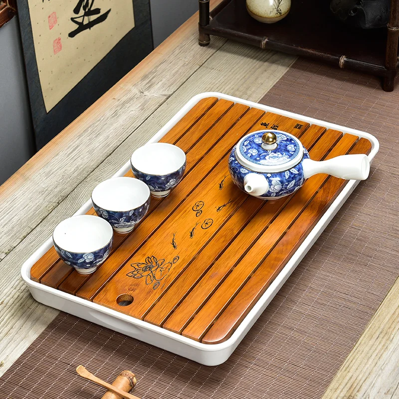 High-grade Imitation Vintage Wooden Tea Tray Drainage Water Storage KungFu Tea Set Board Table Chinese Tea Office Accessories
High-grade Imitation Vintage Wooden Tea Tray Drainage Water Storage KungFu Tea Set Board Table Chinese Tea Office Accessories