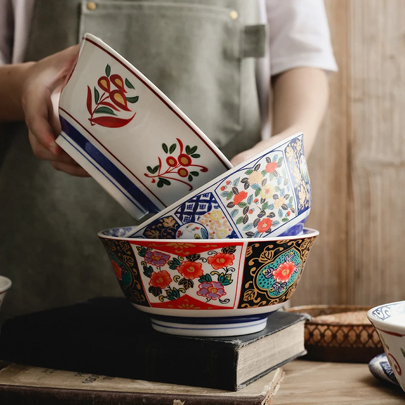 Japanese style 7-inch noodle bowl ceramic tableware soup bowl large household large bowl of instant noodles ramen bowl cute bowl
Japanese style 7-inch noodle bowl ceramic tableware soup bowl large household large bowl of instant noodles ramen bowl cute bowl