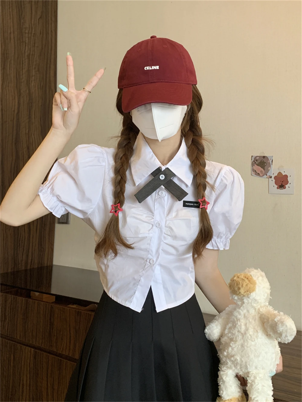 2023 New Spring/Summer Women's Wear Korean Edition Academy Style Commuter Casual Bubble Sleeve Shirt Short Design Sense Top
2023 New Spring/Summer Women's Wear Korean Edition Academy Style Commuter Casual Bubble Sleeve Shirt Short Design Sense Top