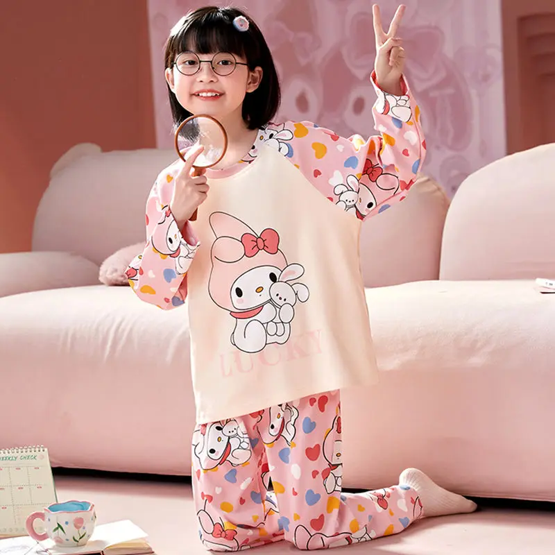 New Anime Sanrioed Long Sleeve Pajamas Set Kawaii Cinnamoroll Melody Kuromi Cartoon Casual Homewear Cute Loose Pajamas Girl Gift
New Anime Sanrioed Long Sleeve Pajamas Set Kawaii Cinnamoroll Melody Kuromi Cartoon Casual Homewear Cute Loose Pajamas Girl Gift
