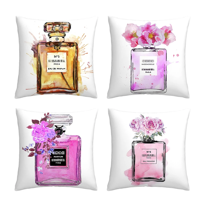 Decorative Cushion Covers Popular Perfume Bottle Print Throw Pillow Cover Case Home Decor Soft Fabric Sofa Pillowcase 45x45cm 
Decorative Cushion Covers Popular Perfume Bottle Print Throw Pillow Cover Case Home Decor Soft Fabric Sofa Pillowcase 45x45cm