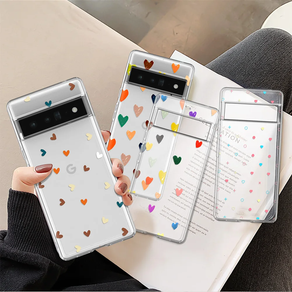 Love Heart Transparent Case for Google Pixel 7Pro 7 6a 6 6Pro 5 5a 5G 4XL 4 3XL 3 3a 3aXL 11a Luxury Soft TPU Cover Fundas
Love Heart Transparent Case for Google Pixel 7Pro 7 6a 6 6Pro 5 5a 5G 4XL 4 3XL 3 3a 3aXL 11a Luxury Soft TPU Cover Fundas