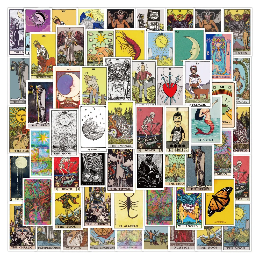 10/30/60 Pcs Divination Tarot Stickers Poster Waterproof PVC For Graffiti Luggage Motorcycle Refrigerator Skateboard Toy Gifts
10/30/60 Pcs Divination Tarot Stickers Poster Waterproof PVC For Graffiti Luggage Motorcycle Refrigerator Skateboard Toy Gifts
