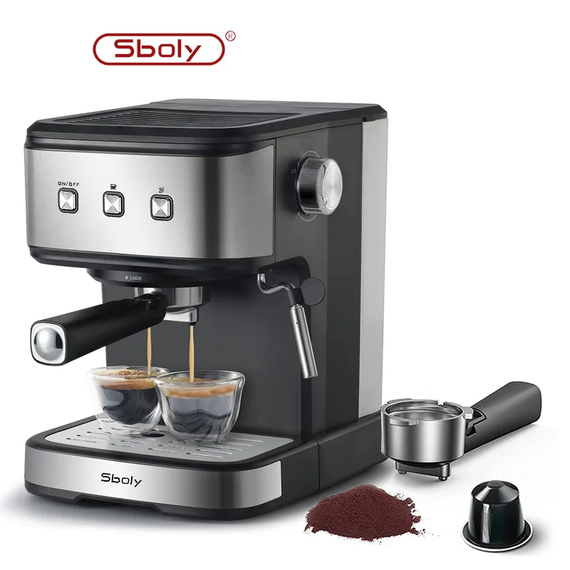 Sboly 20 Bar Espresso Coffee Maker Machine for Nespresso Capsule,Ground Coffee, Latte and Cappuccino With Milk Frother
Sboly 20 Bar Espresso Coffee Maker Machine for Nespresso Capsule,Ground Coffee, Latte and Cappuccino With Milk Frother