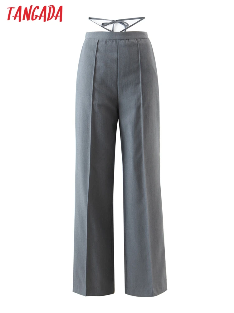 Tangada Women Waist Slash Gray Suit Pants Trousers Vintage Style Lady Loose Pants DZ23
Tangada Women Waist Slash Gray Suit Pants Trousers Vintage Style Lady Loose Pants DZ23