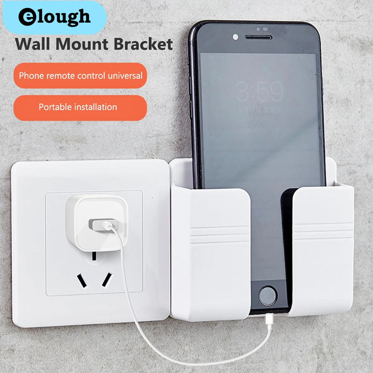 Elough Wall Charger Hook Mobile Phone Holder For IPhone Xiaomi IOS Universal Cellphone Hanging Stand Bracket Hooks Charging Dock
Elough Wall Charger Hook Mobile Phone Holder For IPhone Xiaomi IOS Universal Cellphone Hanging Stand Bracket Hooks Charging Dock