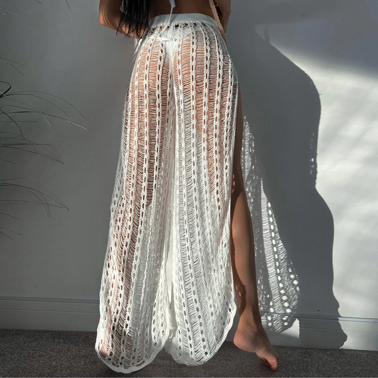 Womens Summer Long Pants Side Slit Hollow Out Beach Pants Sexy Casual Sexy Swimsuit Cover Up Pants Solid Color Holidays Vacation
Womens Summer Long Pants Side Slit Hollow Out Beach Pants Sexy Casual Sexy Swimsuit Cover Up Pants Solid Color Holidays Vacation